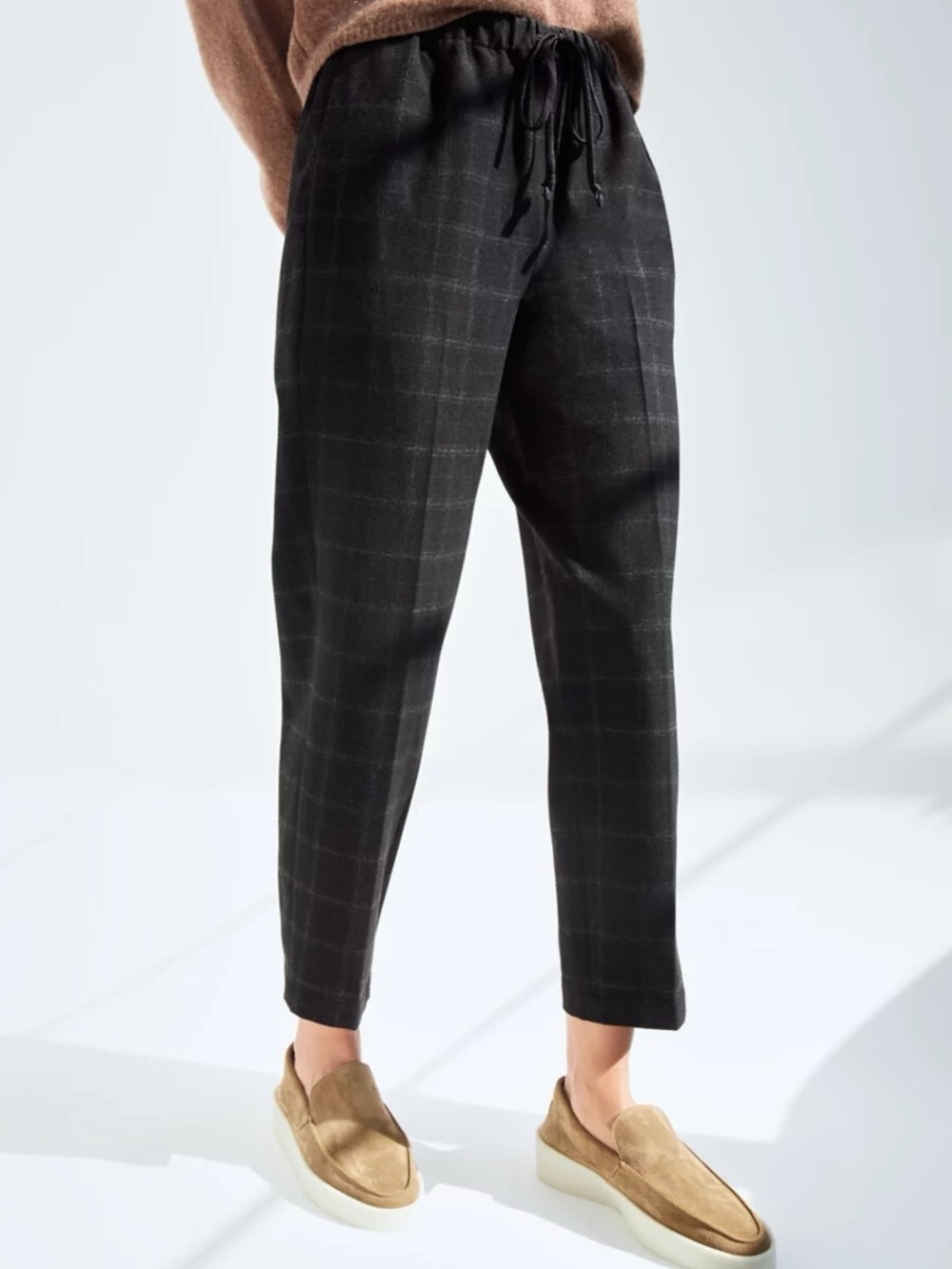 The Group by Babaton Jimmy Pant Medium Black Fine Grid Aritzia
